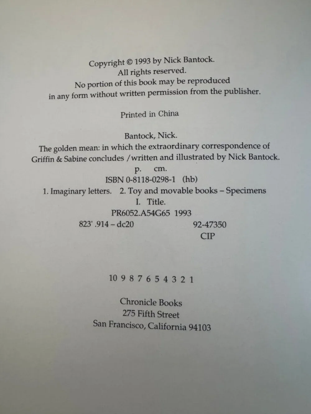 Griffin & Sabine complete hardcover